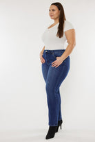 Kancan Dark Wash Plus Size Slim Straight Jeans Kan Can USA