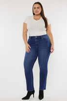 Kancan Dark Wash Plus Size Slim Straight Jeans Kan Can USA