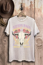 Lotus Fashion Collection Desert Road Wild West Mineral Washed Graphic Top Lotus Fashion Collection