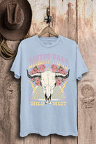 Lotus Fashion Collection Desert Road Wild West Mineral Washed Graphic Top Lotus Fashion Collection