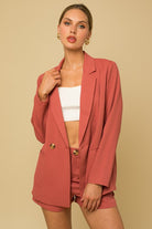 Gilli Double Breasted Blazer in Coral Gilli