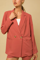 Gilli Double Breasted Blazer in Coral Gilli