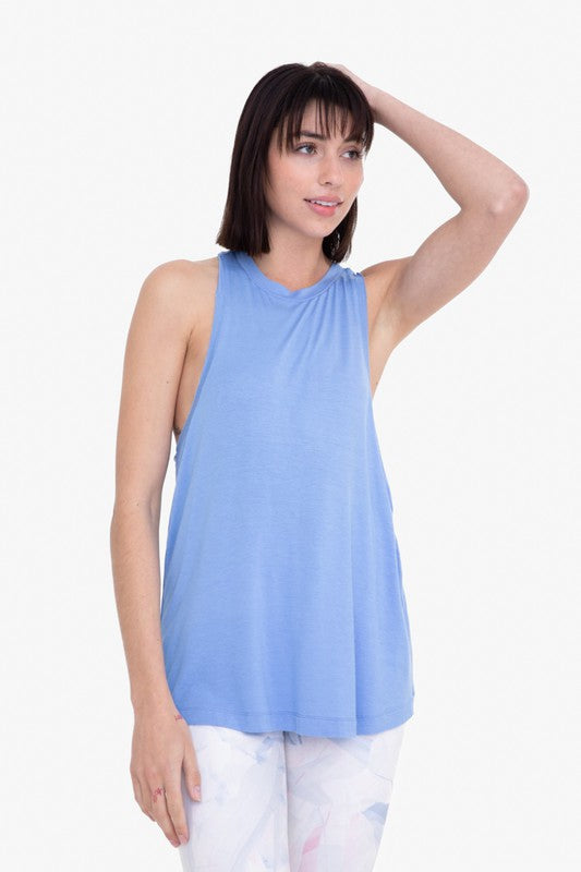 Mono B Raw Edge Flow Tank PASTEL BLUE Mono B