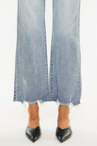 Kancan Light Wash High Rise Slim Wide Leg Jeans Kan Can USA