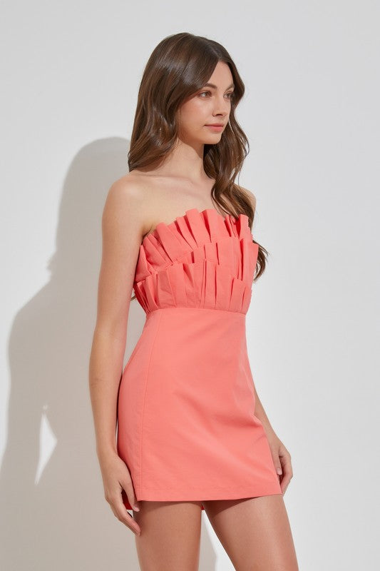 Do + Be Collection Off Shoulder Ruffle Dress Do + Be Collection