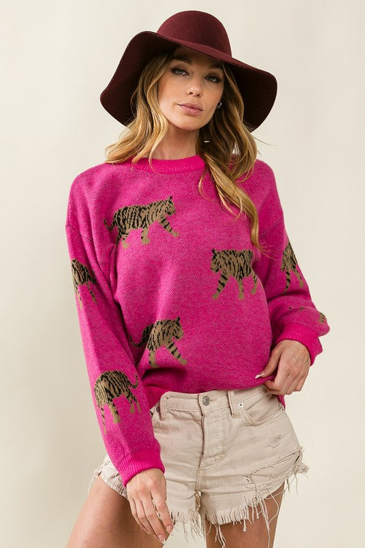 BiBi Tiger Pattern Sweater BiBi