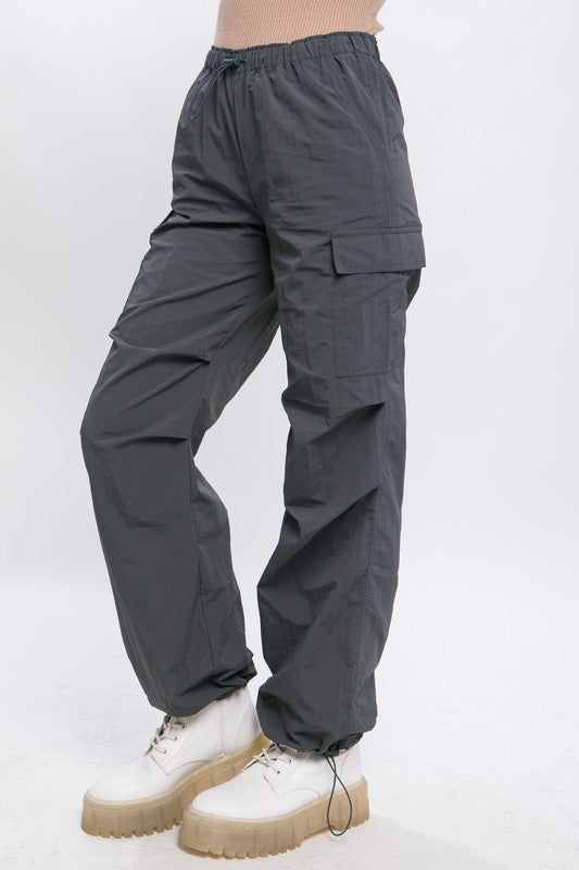 Love Tree Loose Fit Parachute Cargo Pants SLATE Love Tree