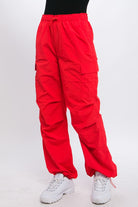 Love Tree Loose Fit Parachute Cargo Pants TOMATO RED Love Tree