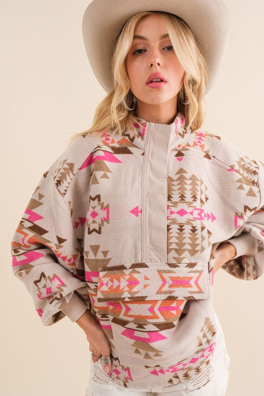 Blue B Exclusive Aztec Western Pullover Blue B