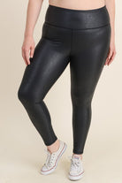 Mono B Curvy Black OG Foil High Waist Leggings Black Mono B