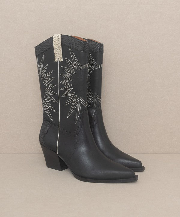 OASIS SOCIETY Halle - Paneled Cowboy Boots KKE Originals