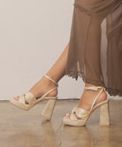 OASIS SOCIETY Zoey - Knotted Band Platform Heels KKE Originals