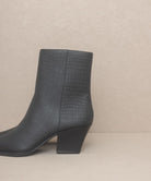 OASIS SOCIETY Miley - Alligator Print Booties KKE Originals