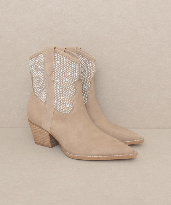 OASIS SOCIETY Cannes - Pearl Studded Western Boots KKE Originals