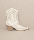 OASIS SOCIETY Nantes - Embroidered Cowboy Boots BEIGE KKE Originals