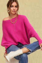 La Miel Mae Sweater FUCHSIA Shirts & Tops