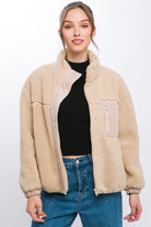 Love Tree Sherpa Puffer Jacket Love Tree