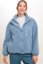 Love Tree Sherpa Puffer Jacket DENIM Love Tree