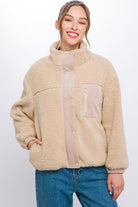 Love Tree Sherpa Puffer Jacket Love Tree