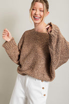 Mocha Loose Fit Knit Top eesome