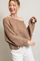 Mocha Loose Fit Knit Top eesome