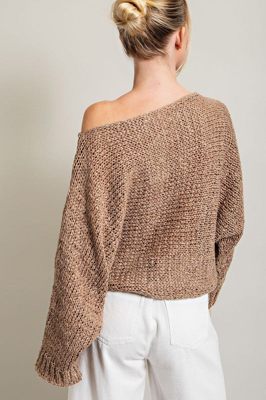 Mocha Loose Fit Knit Top eesome