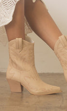 OASIS SOCIETY Nantes - Embroidered Cowboy Boots TAUPE KKE Originals