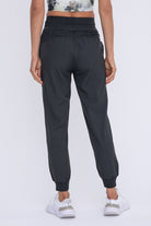 Mono B Dark Olive Ruched Front Active Joggers Mono B