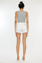 KanCan WhiteHigh Rise Shorts Kan Can USA