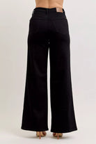 Judy Black Blue High-Waisted Wide Leg Jeans