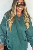 PREORDER: Blakeley The Comfy Cut Sweatshirt Hunter Green Womens