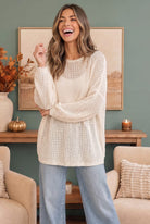 Kye Mi Coastal Breeze Open Knit Sweater