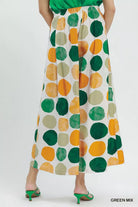 Umgee Dot Print Wide Leg Pants