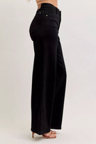 Judy Black Blue High-Waisted Wide Leg Jeans