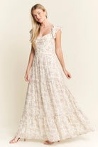 Jade By Jane Ruffle Sleeve Tiered Maxi Dress