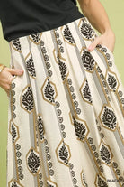 Umgee Geometric Boho Print Wide Leg Pants
