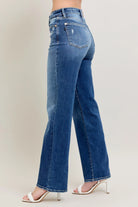 Judy Blue Dark Washed High Waist 90's Straight Leg Jeans