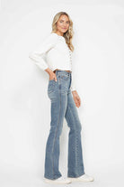 Judy Blue Multi Inseam Tummy Control Back Embroidered Pocketed Bootcut Jeans