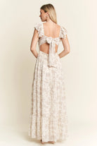 Jade By Jane Ruffle Sleeve Tiered Maxi Dress