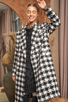 Davi & Dani Textured Knit Tweed Double Button Coat Jacket Davi & Dani