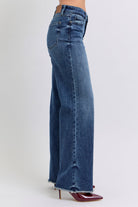 Judy Blue Raw Hem Mid Rise Jeans w/ Tint Jeans