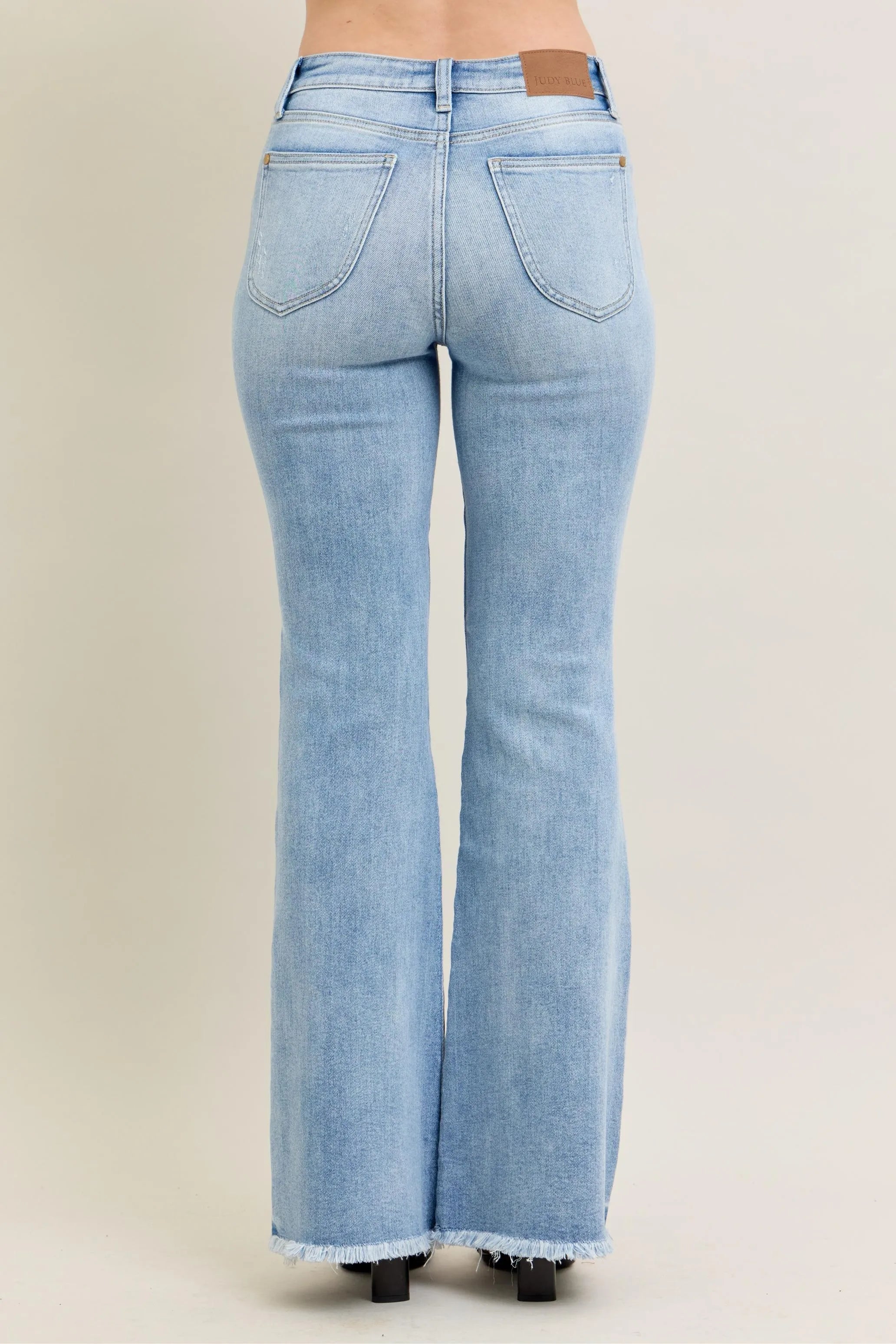 Judy Blue High Waisted Flare Jeans W/ Shield Pockets