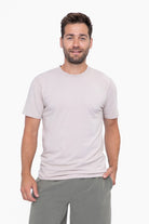 Mono B Men’s Pima Cotton Blend Short Sleeve Tee Light Grey