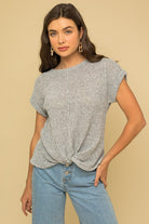 Gilli Short Sleeve Bottom Twist Top Gilli