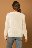 Gilli Round Neck Long Sleeve Sea Salt Sun Sweater