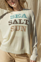 Gilli Round Neck Long Sleeve Sea Salt Sun Sweater