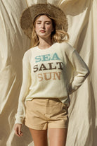 Gilli Round Neck Long Sleeve Sea Salt Sun Sweater