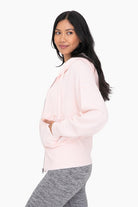 Mono B Fleece Hoodie Jacket with Tapered Sleeves Mono B