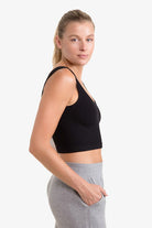 Mono B Ribbed Seamless Cropped Tank Top Mono B