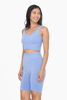 Mono B Ribbed Seamless Cropped Tank Top Mono B